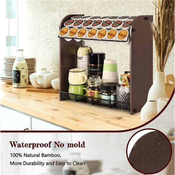 Cup Holder Large Capacity Coffee Pod Holder Coffee Bar Accessories & Cup Storage - Picture 4 of 6